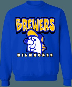 Milwaukee Brewers BARREL MAN Retro 90's MLB Crewneck Sweatshirt Hoodie Shirt for Baseball Fans