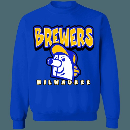 Milwaukee Brewers BARREL MAN Retro 90's MLB Crewneck Sweatshirt Hoodie Shirt for Baseball Fans