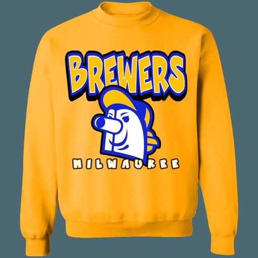 Milwaukee Brewers BARREL MAN Retro 90's MLB Crewneck Sweatshirt Hoodie Shirt for Baseball Fans - Image 3