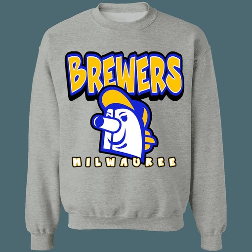 Milwaukee Brewers BARREL MAN Retro 90's MLB Crewneck Sweatshirt Hoodie Shirt for Baseball Fans - Image 4