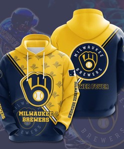 Milwaukee Brewers Custom All Over Printed Hoodie - Perfect for Baseball Fans
