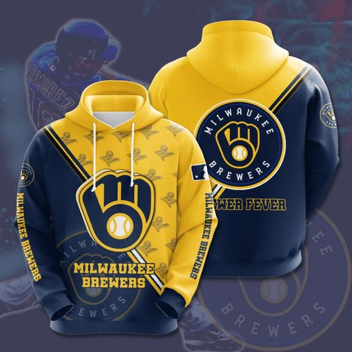 Milwaukee Brewers Custom All Over Printed Hoodie - Perfect for Baseball Fans