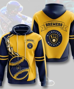 Milwaukee Brewers Customized All Over Print 3D Hoodie for Sports Fans