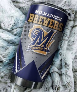 Milwaukee Brewers MLB Tumbler with Trendy Design and MLB Logo for Game Day