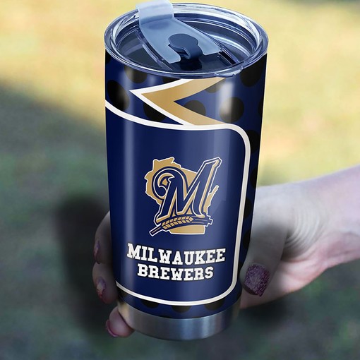 Milwaukee Brewers Thrilling Fanatics MLB Tumbler with an Exciting Design and MLB Logo - Image 2