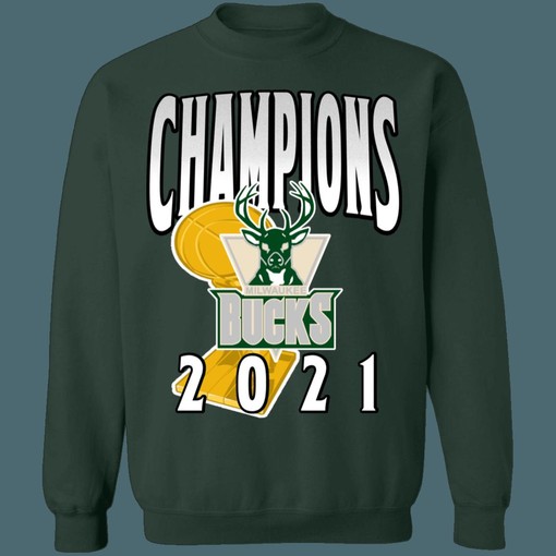 Milwaukee Bucks 2021 NBA Champions Retro NBA Vintage Sweatshirt Hoodie Shirt for Fans
