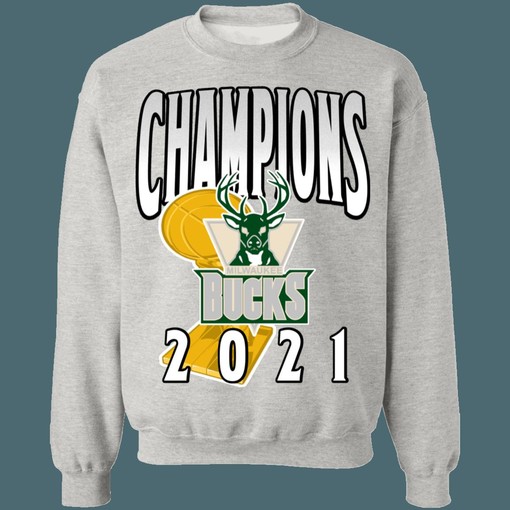 Milwaukee Bucks 2021 NBA Champions Retro NBA Vintage Sweatshirt Hoodie Shirt for Fans - Image 3