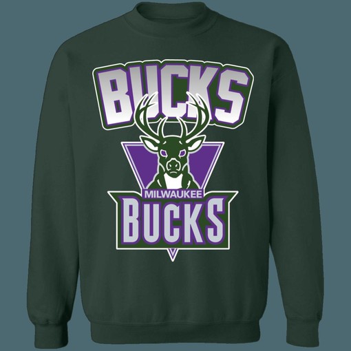Milwaukee Bucks 90's Vintage NBA Sweatshirt Hoodie Shirt for NBA Fans - Image 2