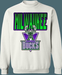 Milwaukee Bucks GRADIENT Retro NBA Sweatshirt Hoodie Shirt for NBA Fans