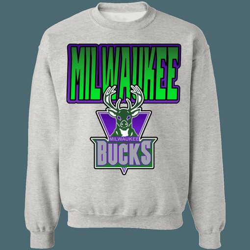 Milwaukee Bucks GRADIENT Retro NBA Sweatshirt Hoodie Shirt for NBA Fans - Image 2