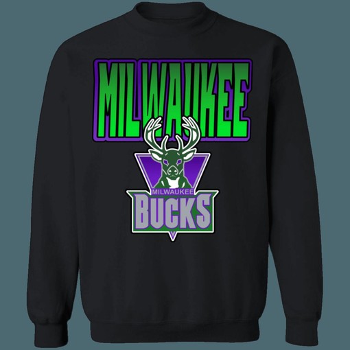 Milwaukee Bucks GRADIENT Retro NBA Sweatshirt Hoodie Shirt for NBA Fans - Image 3