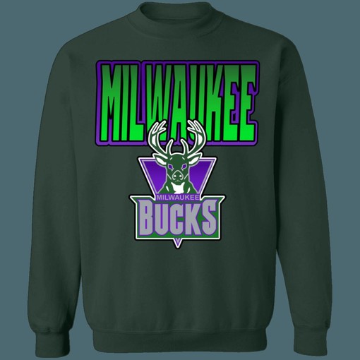 Milwaukee Bucks GRADIENT Retro NBA Sweatshirt Hoodie Shirt for NBA Fans - Image 4