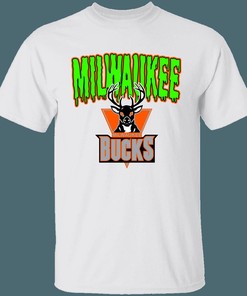 Milwaukee Bucks HALLOWEEN Retro NBA Fan T-Shirt Sweatshirt Hoodie for NBA Fans
