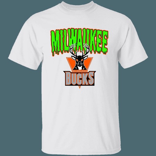 Milwaukee Bucks HALLOWEEN Retro NBA Fan T-Shirt Sweatshirt Hoodie for NBA Fans