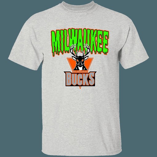 Milwaukee Bucks HALLOWEEN Retro NBA Fan T-Shirt Sweatshirt Hoodie for NBA Fans - Image 4