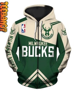 Milwaukee Bucks NBA All Over Print 3D Hoodie for True Fans