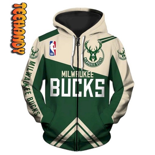 Milwaukee Bucks NBA All Over Print 3D Hoodie for True Fans