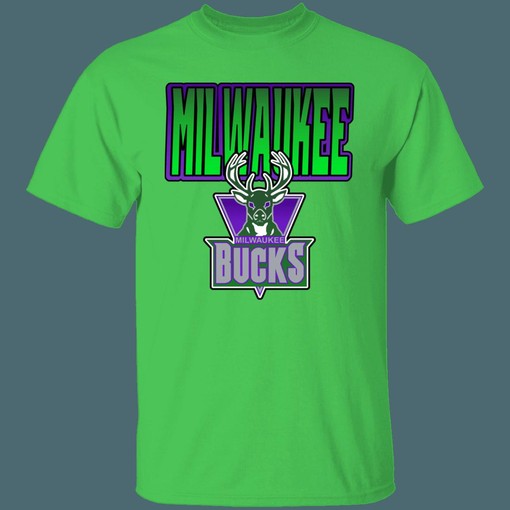 Milwaukee Bucks Retro NBA T-Shirt and Hoodie - Gifts for NBA Fans - Image 2