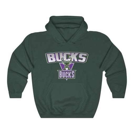 Milwaukee Bucks Vintage 90's NBA Sweatshirt Hoodie Shirt For NBA Fans