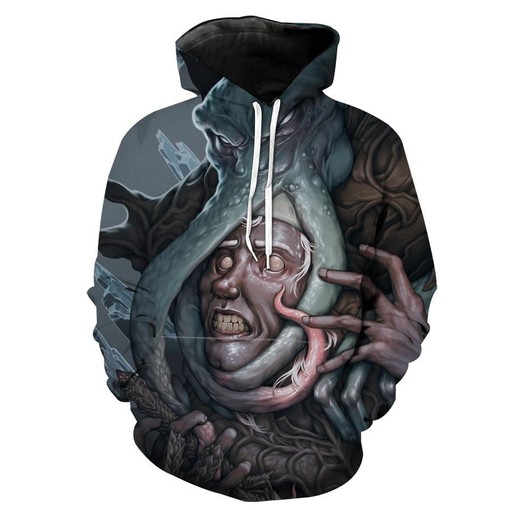 Mindflayer Fantasy Monsters Custom 3D Hoodie with Unique Design