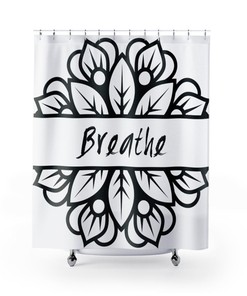 Mindfulness Mandala Boho Shower Curtain / Eclectic Bathroom Decor / New Home Gift / Inspirational Print