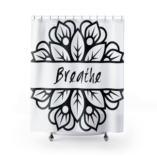 Mindfulness Mandala Boho Shower Curtain / Eclectic Bathroom Decor / New Home Gift / Inspirational Print