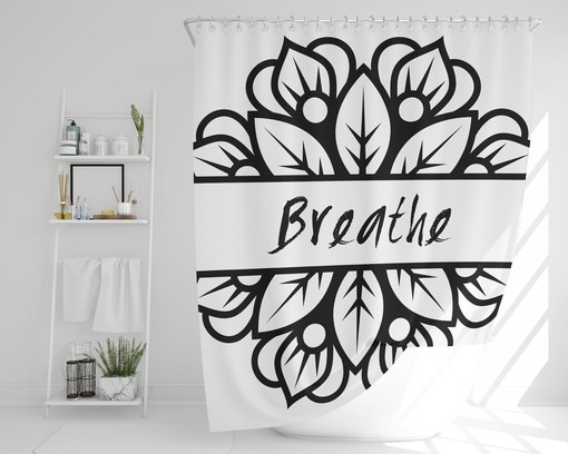 Mindfulness Mandala Boho Shower Curtain / Eclectic Bathroom Decor / New Home Gift / Inspirational Print - Image 3