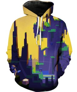 Minecraft City Cool All Over Print Hoodie 3D with Intriguing Design