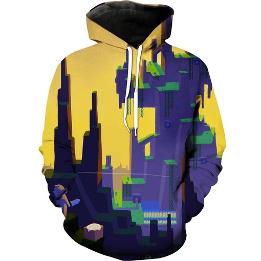 Minecraft City Cool All Over Print Hoodie 3D with Intriguing Design