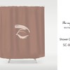 Minimalist Abstract Art Eye Shower Curtain - Waterproof and Washable for Modern Bathroom Set