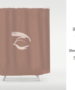 Minimalist Abstract Art Eye Shower Curtain - Waterproof and Washable for Modern Bathroom Set