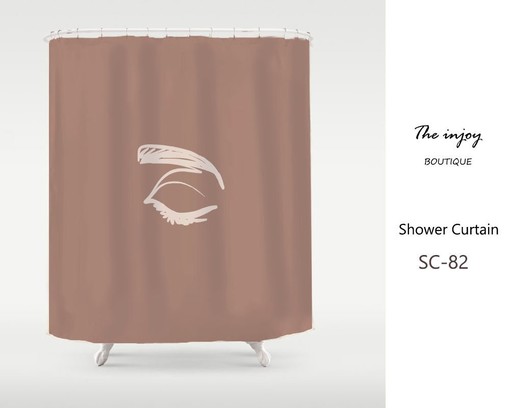 Minimalist Abstract Art Eye Shower Curtain - Waterproof and Washable for Modern Bathroom Set