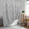 Minimalist Black White Gray Vintage Fabric Shower Curtain & Mat, Decorative Retro Bathroom Accessory