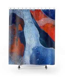 Minimalist Black and White Abstract Art Shower Curtain for College Dorms