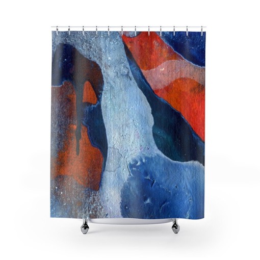 Minimalist Black and White Abstract Art Shower Curtain for College Dorms