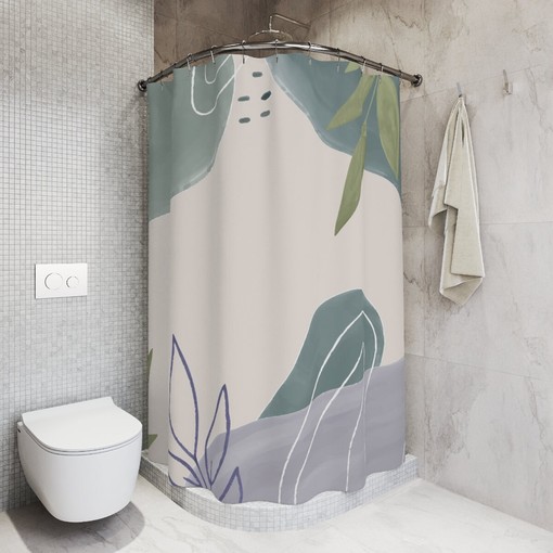 Minimalist Contemporary Art Abstract Art Shower Curtain or Mat, Neutral Warm Earth Tones - Image 2
