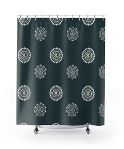 Minimalist Contemporary Shower Curtain for Simple Bathroom Decor