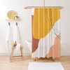 Minimalist Earth Colors Abstract Shower Curtain with Trendy Art Curtain and Extra-Durable Water Resistance