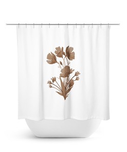 Minimalist Flowers Farmhouse Shower Curtain - Relaxing Atmosphere for Bathroom Decor