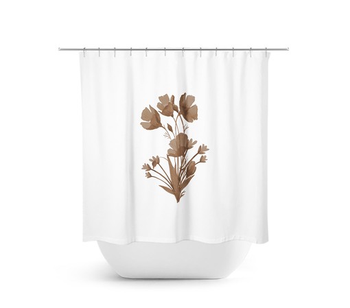 Minimalist Flowers Farmhouse Shower Curtain - Relaxing Atmosphere for Bathroom Decor