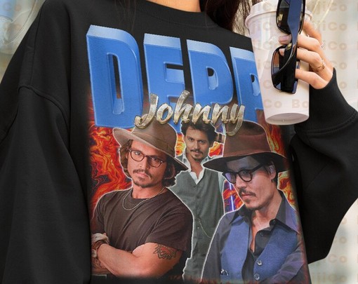 Minimalist Johnny Depp Sweatshirt, Paying Tribute to RottenBorn Characters - Image 4