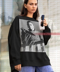 Minimalist Michael Myers Sweatshirt - Classic Scary Movie Sweater