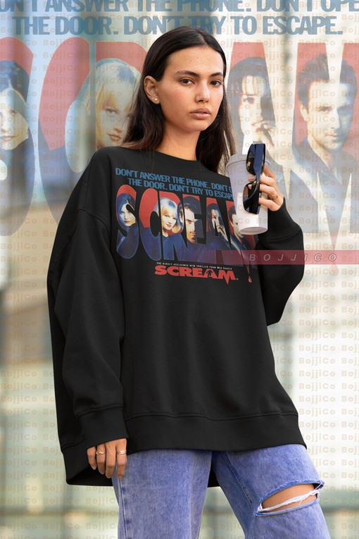 Minimalist Movie Shirt - Stu Macher Shirt, Billy Loomis Retro Unisex Sweatshirt, Scary Horror Homage Fan Gift