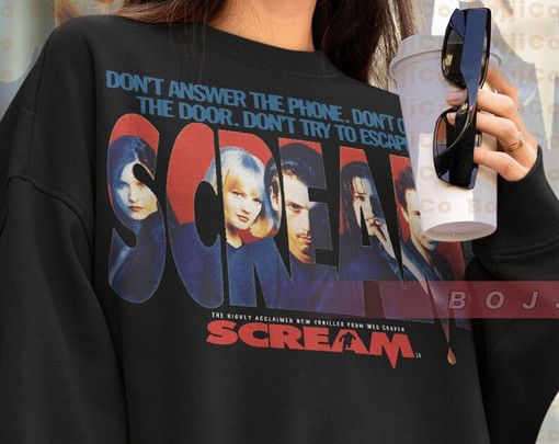 Minimalist Movie Shirt - Stu Macher Shirt, Billy Loomis Retro Unisex Sweatshirt, Scary Horror Homage Fan Gift - Image 4
