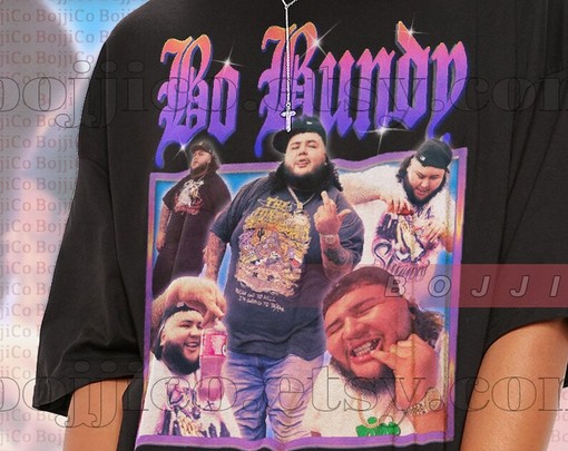 Minimalist Movie Shirts: BO BUNDY Rapper Vintage Shirt, Retro 90s Homage Tee, Musician Fan Tees - Image 2