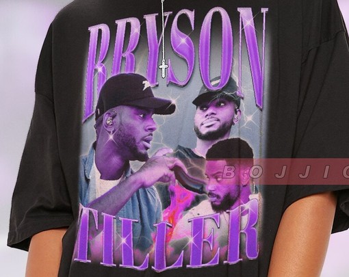 Minimalist Movie Shirts: BRYSON TILLER Retro 90s Style Shirt, Hip Hop Tee, Music Vintage Shirt, Hoodie Tee - Image 2