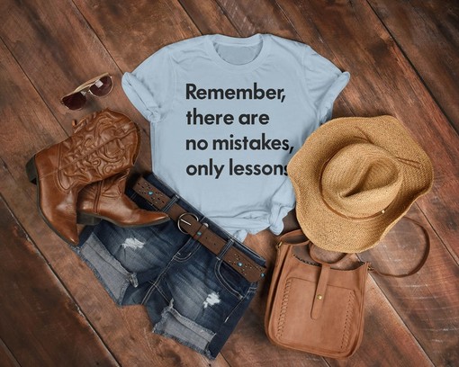 Minimalist Movie Shirts, Remember There Are No Mistakes Motivational Tee, Gym Shirt, Fitness Motivation - Image 3