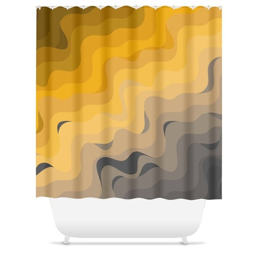 Minimalist Ombre Shower Curtain with Beach Gradient Design, Housewarming Touch, Stylish Bathroom - Image 3