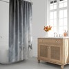 Minimalist Ombre Shower Curtain with Beach Gradient Design, Mid-Century Style, Stylish Bathroom