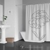 Minimalist Peony Flower Shower Curtain with Modern Bath Design